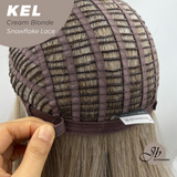 JBEXTENSION 22 Inches Cream Blonde Pre-Cut Snowflake Lace Frontlace Glueless Wig KEL CREAM BLONDE【PERMATEASE】【BENDY EAR TABS】