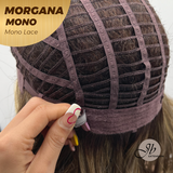JBEXTENSION MORGANA MONO Monofilament Handmade Wig 6X5 Full Monofilament Hand Tied Top Wig 13 Inches Hazelnut Blonde Highlight Mono Lace Wig With Anti-slip Silicone Strips Glueless Wig MORGANA MONO【BENDY EAR TABS】