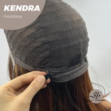 Nichole's Selection - 16 Inches Auburn Highlight Pre-Cut Frontlace Glueless Wig KENDRA