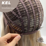 JBEXTENSION 22 Inches Butter Milk Pre-Cut Snowflake Lace Frontlace Glueless Wig KEL BUTTER MILK【PERMATEASE】【BENDY EAR TABS】