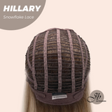 JBEXTENSION 16 Inches Blonde Straight Pre-Cut Side Part Snowflake Lace Frontlace Glueless Wig HILLARY SNOWFLAKE【BENDY EAR TABS】