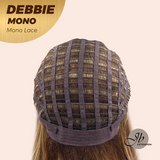 JBEXTENSION DEBBIE MONO Monofilament Handmade Wig 6X5 Full Monofilament Hand Tied Top Wig 15 Inches Copper Mono Lace Wig With Anti-slip Silicone Strips Glueless Wig DEBBIE MONO【BENDY EAR TABS】