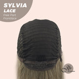 JBEXTENSION 20 Inches Dirty Blonde Curly Free Part Pre-Cut Frontlace Glueless Wig SYLVIA LACE