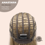 JBEXTENSION 20 Inches Mix Blonde Curly Pre-Cut 13X3 Lace Free Part Frontlace Glueless Wig ANASTASIA MIX BLONDE