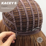 JBEXTENSION 20 Inches Copper Pre-Cut Snowflake Lace Frontlace Glueless Wig KACEY S COPPER【PERMATEASE】【BENDY EAR TABS】- M/L