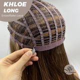 JBEXTENSION 18 Inches Caramel Pre-Cut Snowflake Lace Frontlace Glueless Wig KHLOE LONG【PERMATEASE】【BENDY EAR TABS】