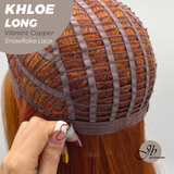 JBEXTENSION 18 Inches Vibrant Copper Pre-Cut Snowflake Lace Frontlace Glueless Wig KHLOE LONG VIBRANT COPPER【PERMATEASE】【BENDY EAR TABS】