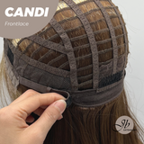 JBEXTENSION 20 Inches Dark Hazelnut Pre-Cut Side Part Frontlace Glueless Wig CANDI