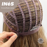 JBEXTENSION 22 Inches Mix Blonde Pre-Cut Snowflake Lace Frontlace Glueless Wig INéS SNOWFLAKE【PERMATEASE】【BENDY EAR TABS】- M/L