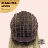 JBEXTENSION MARIBEL MONO Monofilament Handmade Wig 6X5 Full Monofilament Hand Tied Top Wig 16 Inches Blonde With Dark Root Wave Mono Lace Wig With Anti-slip Silicone Strips Glueless Wig Maribel Mono【BENDY EAR TABS】