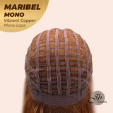 JBEXTENSION MARIBEL MONO VIBRANT COPPER Monofilament Handmade Wig 6X5 Full Monofilament Hand Tied Top Wig 16 Inches Vibrant Copper Wave Mono Lace Wig With Anti-slip Silicone Strips Glueless Wig MARIBEL MONO VIBRANT COPPER【BENDY EAR TABS】