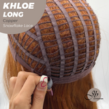 JBEXTENSION 18 Inches Copper Pre-Cut Snowflake Lace Frontlace Glueless Wig KHLOE LONG COPPER【PERMATEASE】【BENDY EAR TABS】