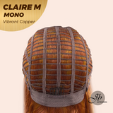 HOT OF SEASON - CLAIRE MONO VIBRANT COPPER Partial Monofilament Wig 22 Inches Vibrant Copper Partial Mono Lace Glueless Wig Claire Mono Vibrant Copper【BENDY EAR TABS】