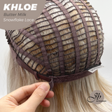 JBEXTENSION 12 Inches Bob Cut Butter Milk Pre-Cut Snowflake Lace Frontlace Glueless Wig KHLOE BUTTER MILK【PERMATEASE】【BENDY EAR TABS】- M/L