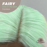 JBextension GLOW IN THE DARK 26 Inches Curly Rainbow Color Frontlace Glueless Wig FAIRY