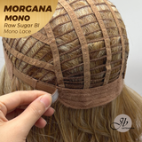 JBEXTENSION MORGANA MONO Monofilament Handmade Wig 6X5 Full Monofilament Hand Tied Top Wig 13 Inches Raw Sugar Blonde Mono Lace Wig With Anti-slip Silicone Strips Glueless Wig MORGANA MONO RAW SUGAR BLONDE【BENDY EAR TABS】