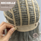 JBEXTENSION 10 Inches Oyster Gray Pre-Cut Side Part Snowflake Lace Frontlace Glueless Wig MICHELLE OYSTER GRAY【BENDY EAR TABS】
