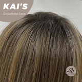 HOT OF SEASON - 18 Inches Mix Blonde Pre-Cut Snowflake Lace Frontlace Glueless Wig KAI'S【PERMATEASE】【BENDY EAR TABS】