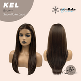 Nichole's Selection - 22 Inches Brown Pre-Cut Snowflake Lace Frontlace Glueless Wig KEL BROWN【PERMATEASE】【BENDY EAR TABS】