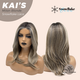 JBEXTENSION 18 Inches Milan Blonde Pre-Cut Snowflake Lace Frontlace Glueless Wig KAI'S MILAN BLONDE【PERMATEASE】【BENDY EAR TABS】- M/L