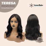 JBEXTENSION 18 Inches Midnight Brown( Black/Brown) Pre-Cut Snowflake Lace Frontlace Glueless Wig TERESA MIDNIGHT BROWN【PERMATEASE】【BENDY EAR TABS】