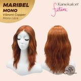JBEXTENSION MARIBEL MONO VIBRANT COPPER Monofilament Handmade Wig 6X5 Full Monofilament Hand Tied Top Wig 16 Inches Vibrant Copper Wave Mono Lace Wig With Anti-slip Silicone Strips Glueless Wig MARIBEL MONO VIBRANT COPPER【BENDY EAR TABS】