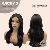 JBEXTENSION 20 Inches Dark Brown Pre-Cut Snowflake Lace Frontlace Glueless Wig KACEY S DARK BROWN【PERMATEASE】【BENDY EAR TABS】