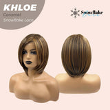 JBEXTENSION 12 Inches Bob Cut Caramel Pre-Cut Snowflake Lace Frontlace Glueless Wig KHLOE LACE【PERMATEASE】【BENDY EAR TABS】- S/M