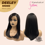 JBEXTENSION DEELEY MONO Full Monofilament Handmade Full Lace Full Hand Tied Wig 20 Inches Black Mono Lace Handmade Futura Fiber Wig Glueless Wig DEELEY MONO【BENDY EAR TABS】