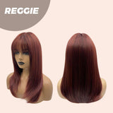 JBEXTENSION 20 Inches Red Fashion Women Wig With Bangs REGGIE