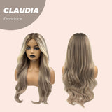 Nichole's Selection -27 Inches Blonde Curly Pre-Cut Frontlace Glueless Wig CLAUDIA
