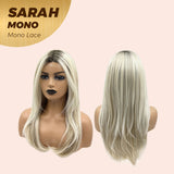 JBEXTENSION SARAH MONO Full Monofilament Wig 22 Inches Blonde Color Full Mono Lace Glueless With Anti-slip Silicone Strips Wig SARAH MONO【BENDY EAR TABS】