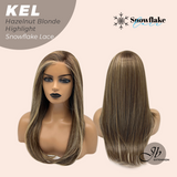 JBEXTENSION 22 Inches Hazelnut Blonde Highlight Pre-Cut Snowflake Lace Frontlace Glueless Wig KEL HAZELNUT【PERMATEASE】【BENDY EAR TABS】