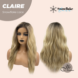 JBEXTENSION 22 Inches Mix Blonde Pre-Cut Snowflake Lace Frontlace Glueless Wig CLAIRE SNOWFLAKE【PERMATEASE】【BENDY EAR TABS】
