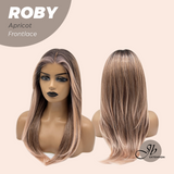 JBEXTENSION 22 Inches Apricot Women Pre-Cut Frontlace Glueless Wig ROBY APRICOT