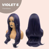 JBEXTENSION 26 Inches Dark Purple Color Long Curly Frontlace Glueless Wig VIOLET S