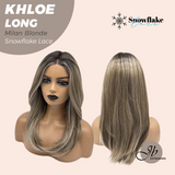JBEXTENSION 18 Inches Milan Blonde Pre-Cut Snowflake Lace Frontlace Glueless Wig KHLOE LONG MILAN BLONDE【PERMATEASE】【BENDY EAR TABS】