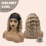 JBEXTENSION 15 Inches Short Curly Dark Blonde Hair Headband Wig HELMET CURL - DARK BLONDE