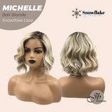 JBEXTENSION 10 Inches Bali Blonde Pre-Cut Side Part Snowflake Lace Frontlace Glueless Wig MICHELLE BALI BLONDE【BENDY EAR TABS】