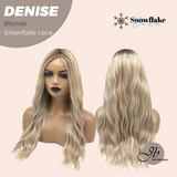 JBEXTENSION 24 Inches Blonde Wave Pre-Cut Snowflake Lace Frontlace Glueless Wig DENISE BLONDE【PERMATEASE】【BENDY EAR TABS】- M/L