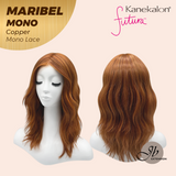 JBEXTENSION MARIBEL MONO COPPER Monofilament Handmade Wig 6X5 Full Monofilament Hand Tied Top Wig 16 Inches Copper Wave Mono Lace Wig With Anti-slip Silicone Strips Glueless Wig MARIBEL MONO COPPER【BENDY EAR TABS】