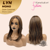 JBEXTENSION LYN DARK MONO Partial Monofilament Wig 17 Inches Dark Caramel Partial Mono Lace Glueless Wig LYN MONO DARK CARAMEL【BENDY EAR TABS】