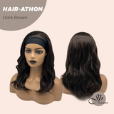 JBEXTENSION 18 Inches Curly Dark Brown Headband Wig HAIR-ATHON - DARK BROWN
