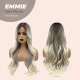 Nichole's Selection -26 Inches Curly Balayage Light Blonde With Dark Root Wig Pre-Cut Frontlace Glueless Wig EMMIE LIGHT BLONDE