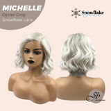 JBEXTENSION 10 Inches Oyster Gray Pre-Cut Side Part Snowflake Lace Frontlace Glueless Wig MICHELLE OYSTER GRAY【BENDY EAR TABS】