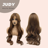 JBEXTENSION 26 Inches Long Curly Mocha Brown Wig JUDY MOCHA BROWN