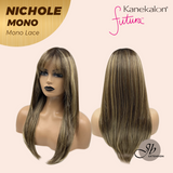 JBEXTENSION NICHOLE MONO Monofilament Handmade Wig 6X5 Full Monofilament Hand Tied Top Wig 23 Inches Hazelnut Mono Lace Wig With Anti-slip Silicone Strips Glueless Wig NICHOLE MONO【BENDY EAR TABS】