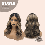 JBEXTENSION 16 Inches Hazelnut Women Pre-Cut Frontlace Glueless Wig SUSIE HAZELNUT