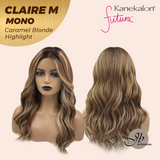 JBEXTENSION CLAIRE MONO CARAMEL BLONDE HIGHLIGHT Partial Monofilament Wig 22 Inches Caramel Blonde Highlight Partial Mono Lace Glueless Wig CLAIRE MONO CARAMEL BLONDE HIGHLIGHT【BENDY EAR TABS】