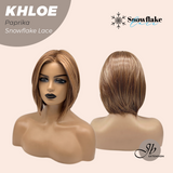 JBEXTENSION 12 Inches Bob Cut Paprika Pre-Cut Snowflake Lace Frontlace Glueless Wig KHLOE PAPRIKA【PERMATEASE】【BENDY EAR TABS】- M/L
